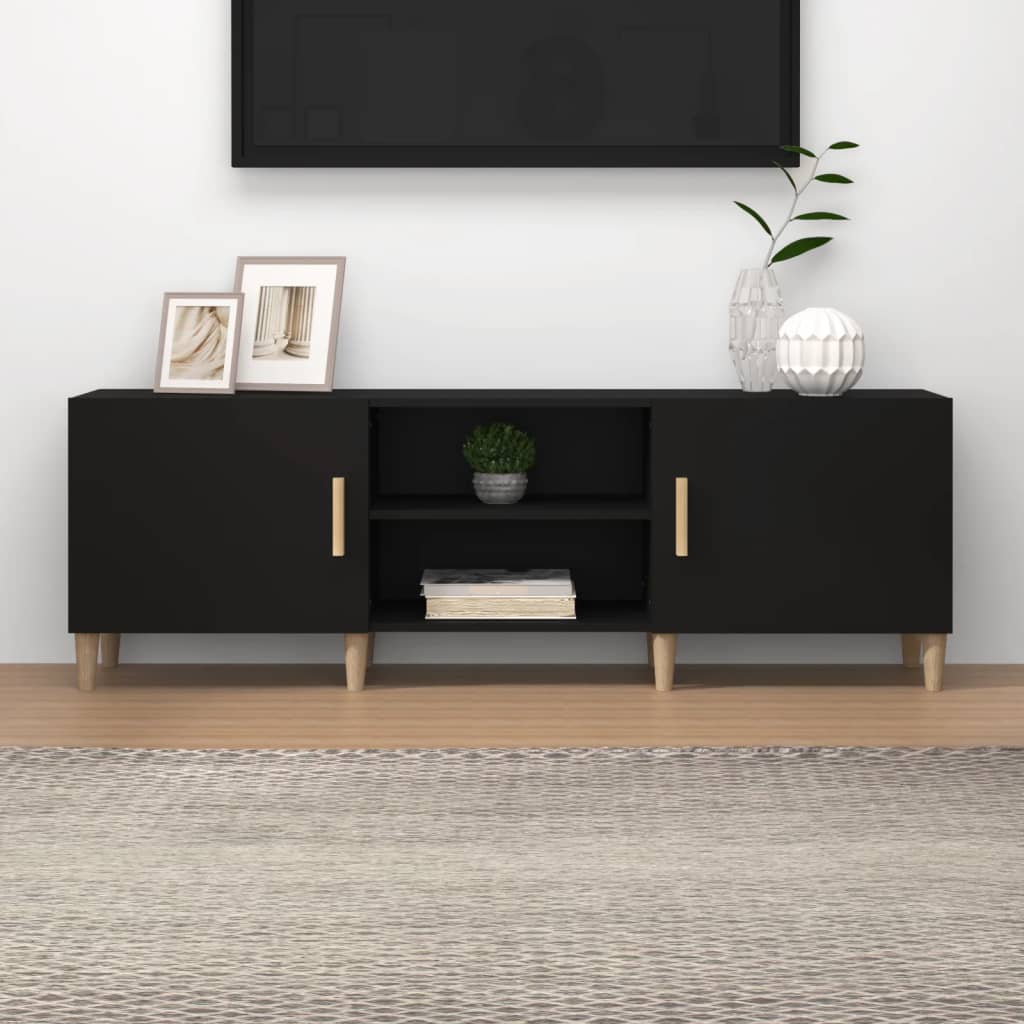 Modern Wooden TV Stand Cabinet Home Entertainment Media Unit With Storage
