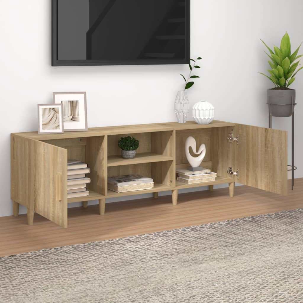 Modern Wooden TV Stand Cabinet Home Entertainment Media Unit With Storage