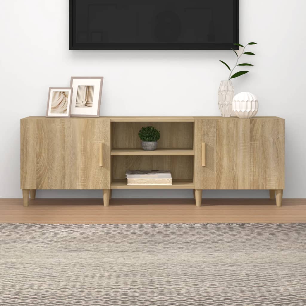 Modern Wooden TV Stand Cabinet Home Entertainment Media Unit With Storage