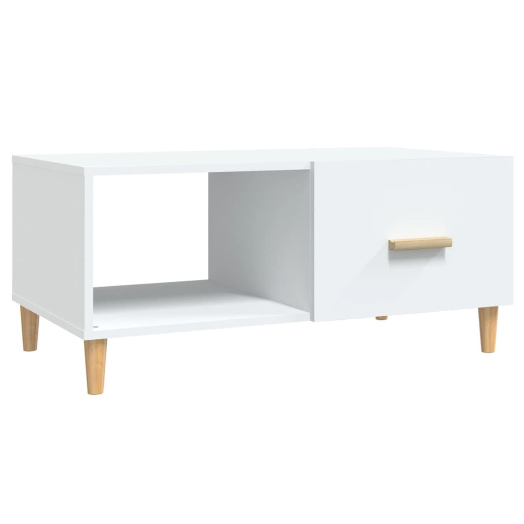 Coffee Table White 89,5x50x40 cm Engineered Wood