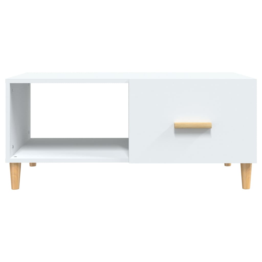 Coffee Table White 89,5x50x40 cm Engineered Wood