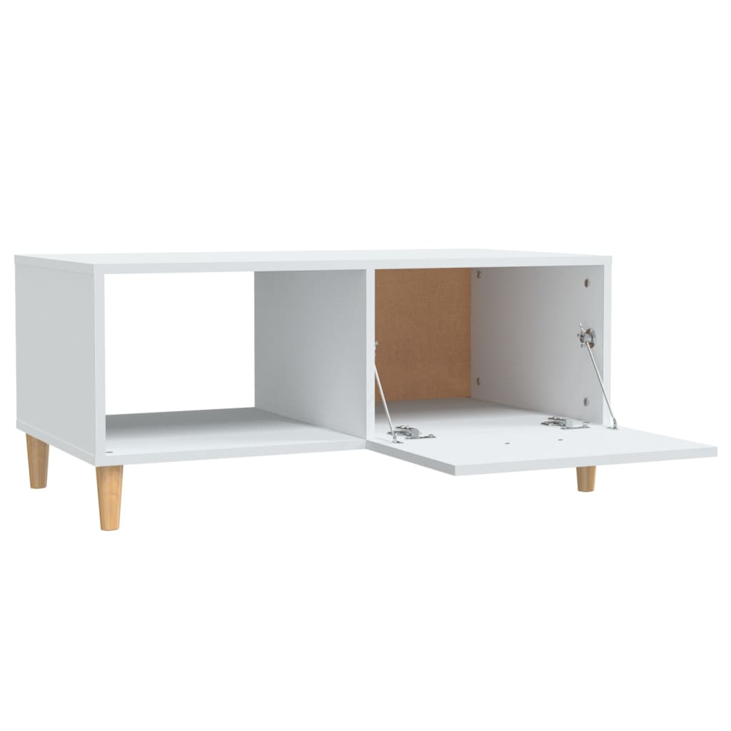 Coffee Table White 89,5x50x40 cm Engineered Wood