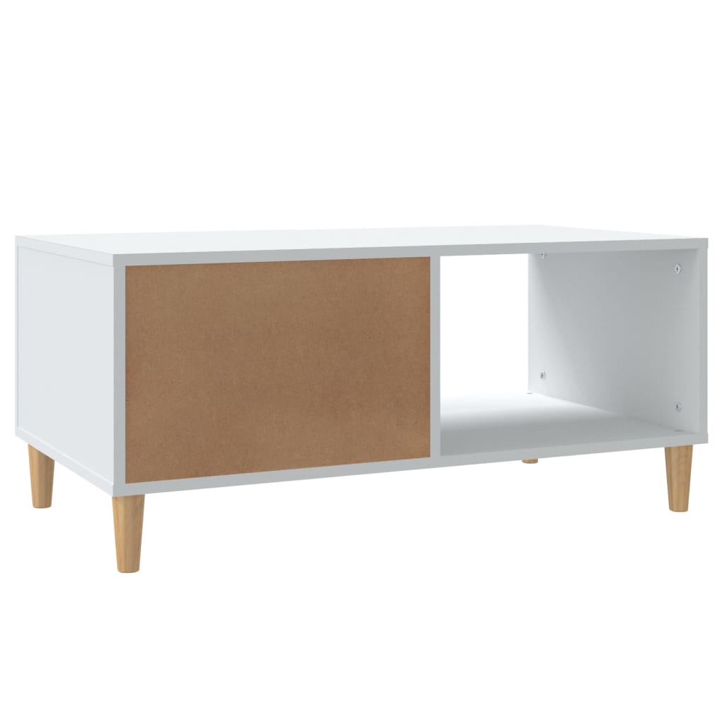 Coffee Table White 89,5x50x40 cm Engineered Wood