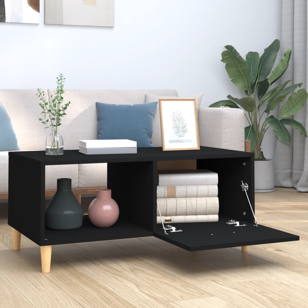 Coffee Table Black 89,5x50x40 cm Engineered Wood