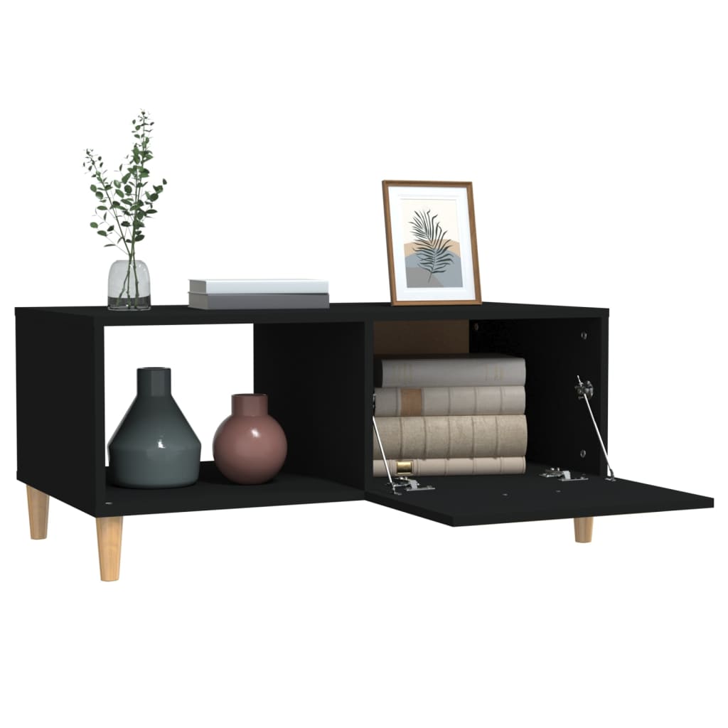 Coffee Table Black 89,5x50x40 cm Engineered Wood