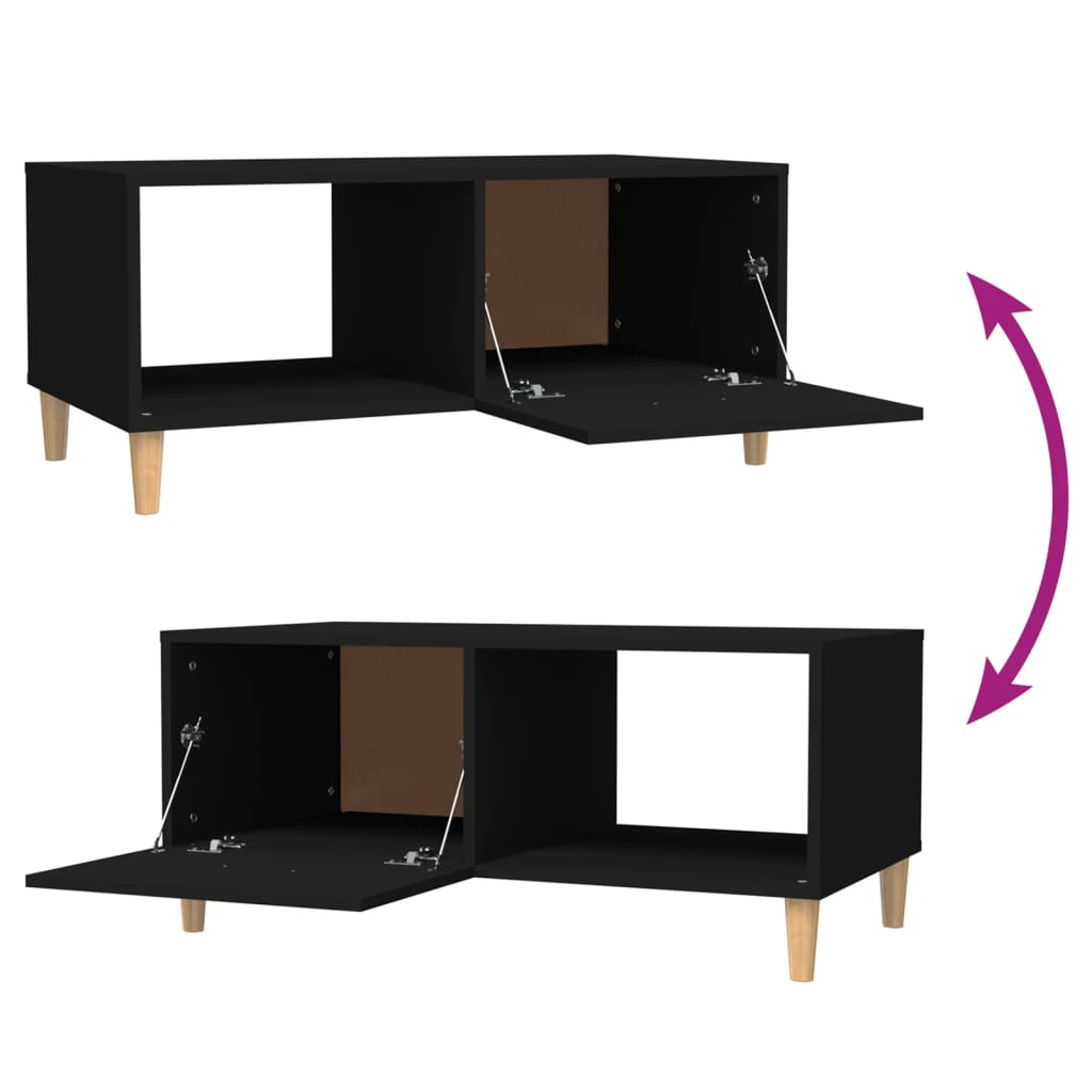 Coffee Table Black 89,5x50x40 cm Engineered Wood