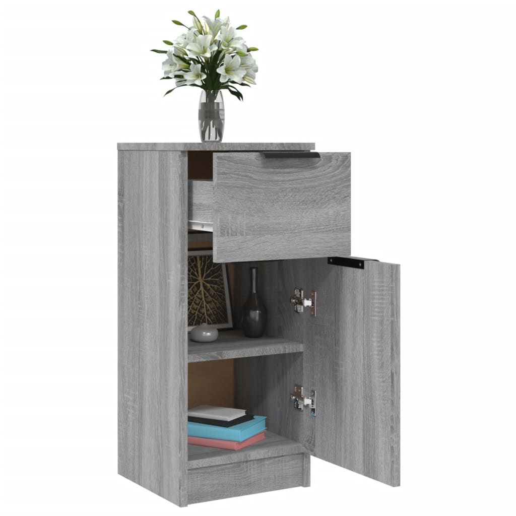Sideboards 2 pcs Grey Sonoma 30x30x70 cm Engineered Wood