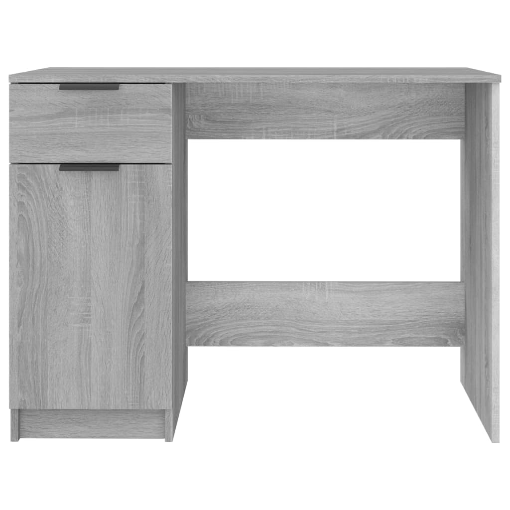 Modern Wooden Home Office Computer Writing Desk With Drawer & Storage Cupboard