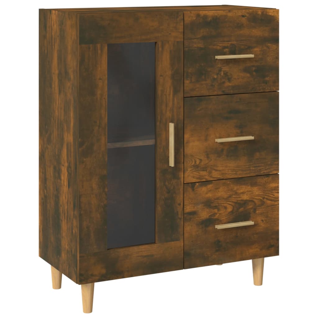 Sideboard Smoked Oak 69,5x34x90 cm Engineered Wood