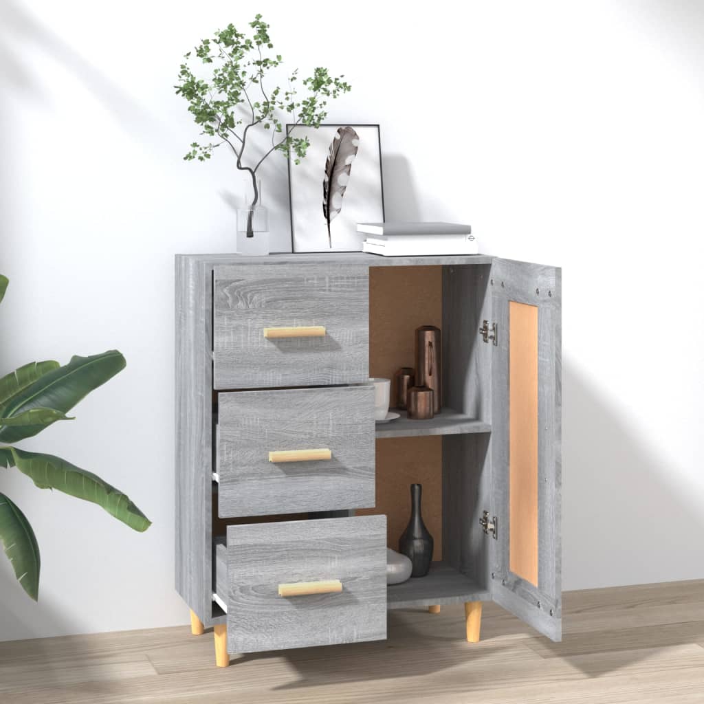 Sideboard Grey Sonoma 69.5x34x90 cm Engineered Wood
