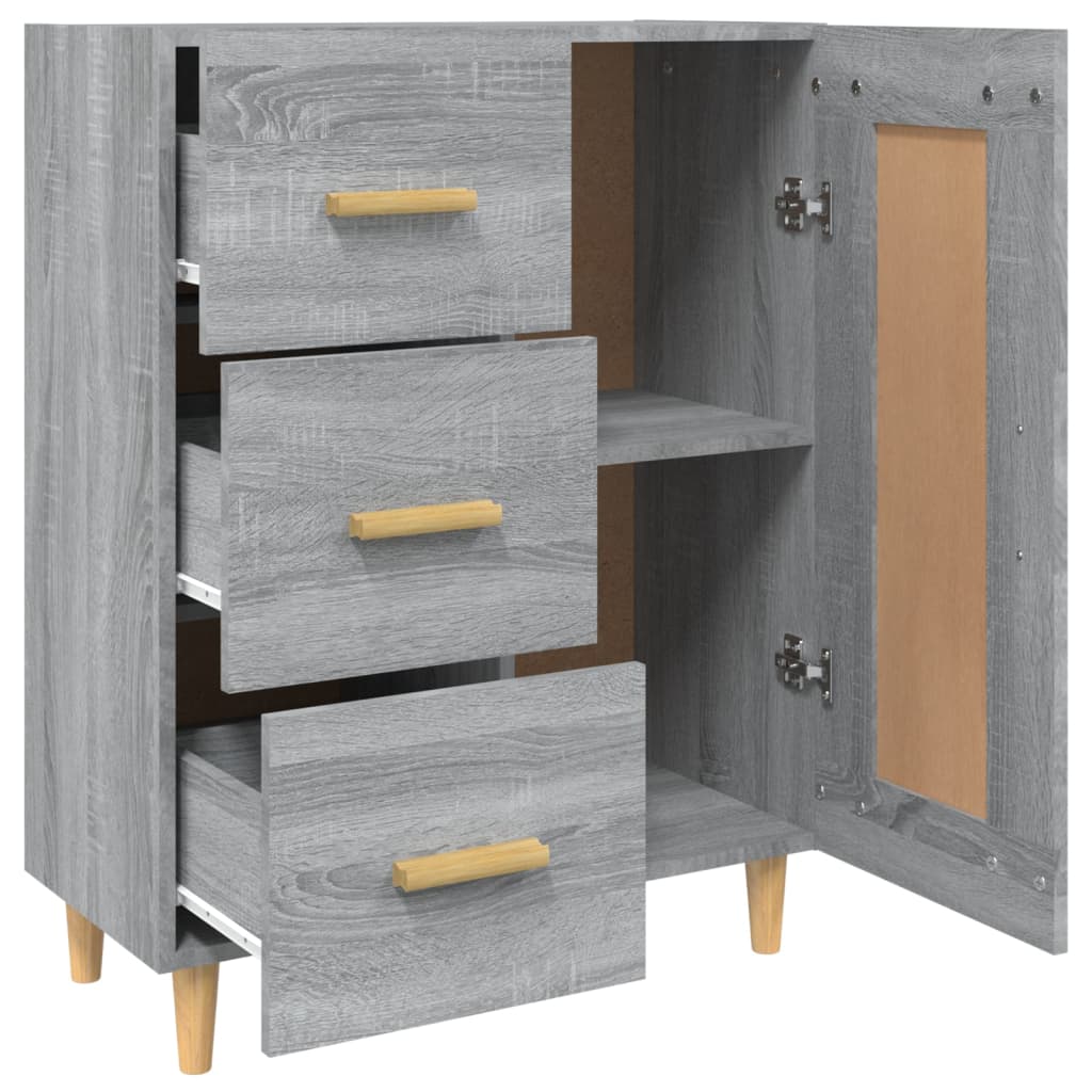 Sideboard Grey Sonoma 69.5x34x90 cm Engineered Wood