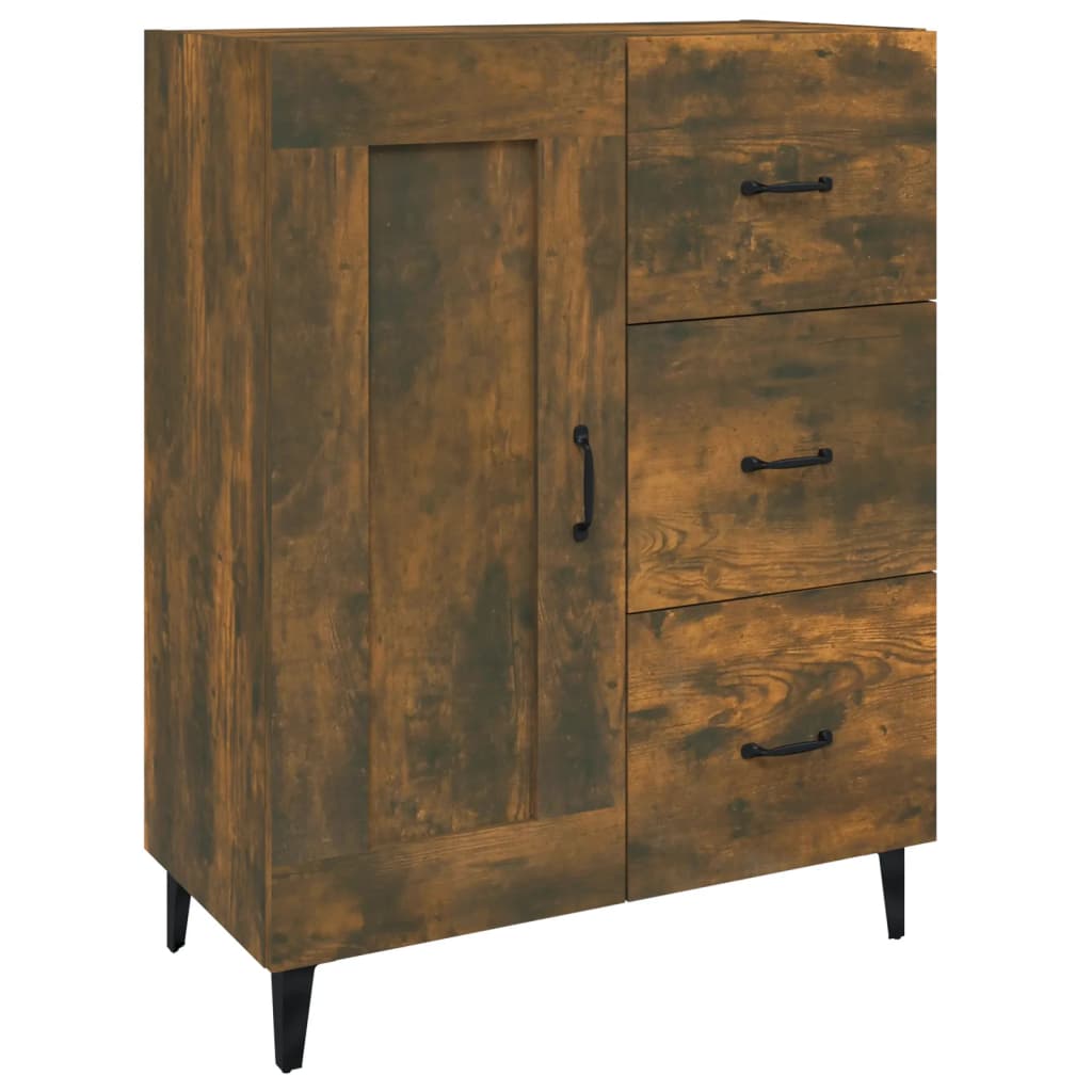Modern Wooden Sideboard Storage Cabinet Unit With 1 Door & 3 Drawers Wood