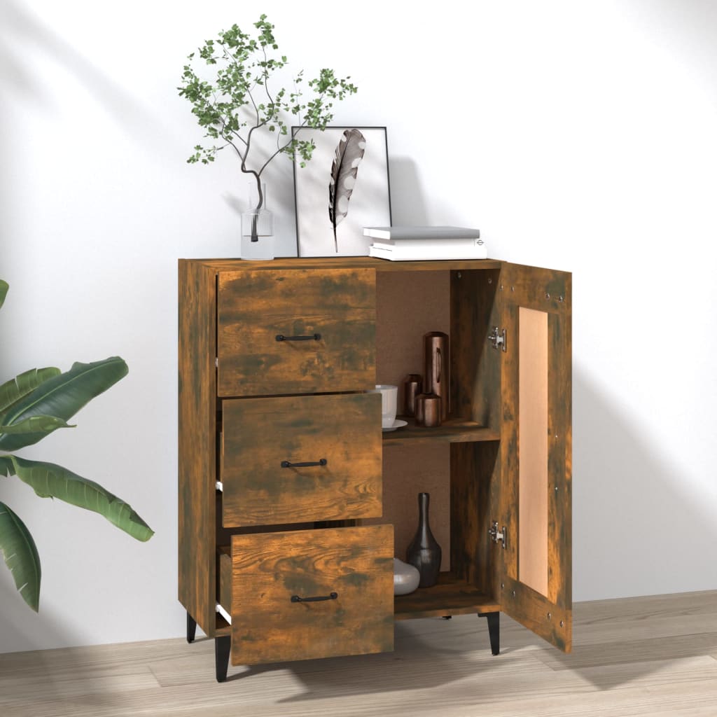 Modern Wooden Sideboard Storage Cabinet Unit With 1 Door & 3 Drawers Wood