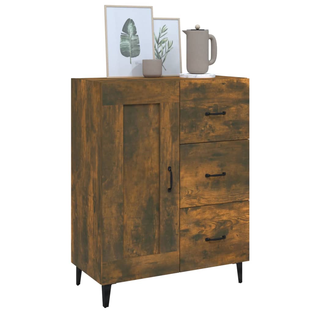 Modern Wooden Sideboard Storage Cabinet Unit With 1 Door & 3 Drawers Wood