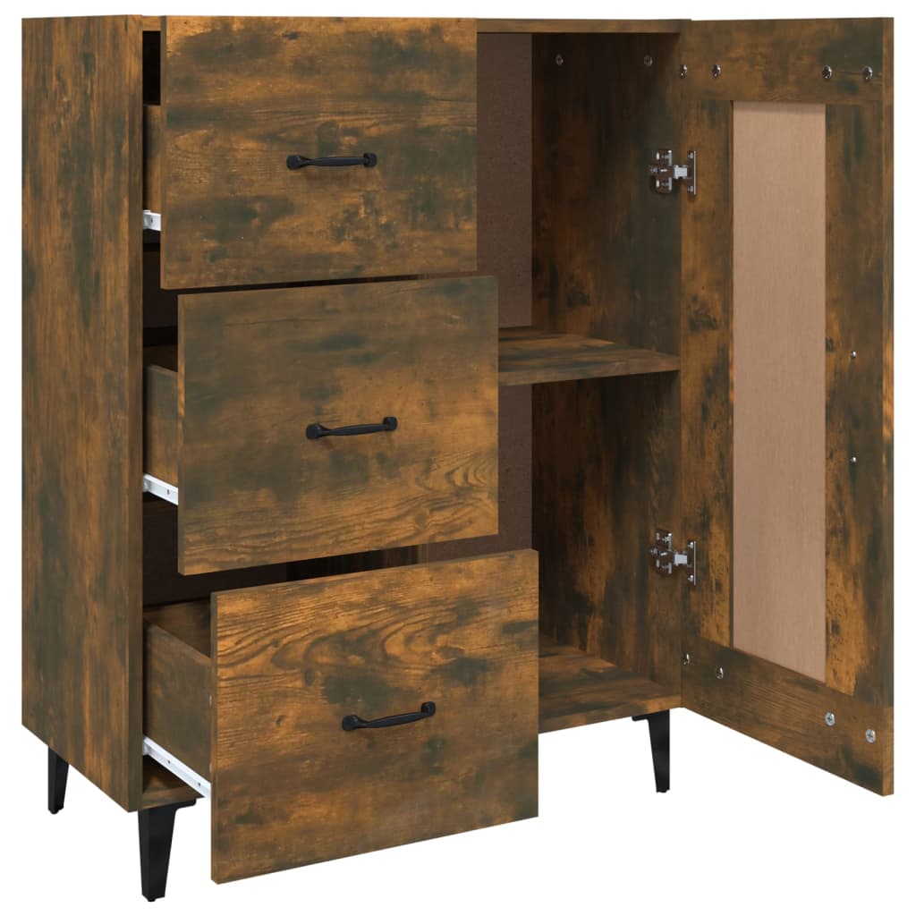 Modern Wooden Sideboard Storage Cabinet Unit With 1 Door & 3 Drawers Wood