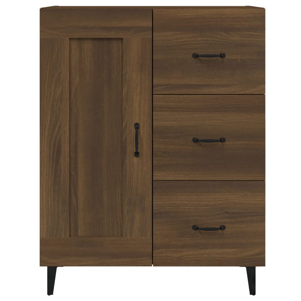 Modern Wooden Sideboard Storage Cabinet Unit With 1 Door & 3 Drawers Wood
