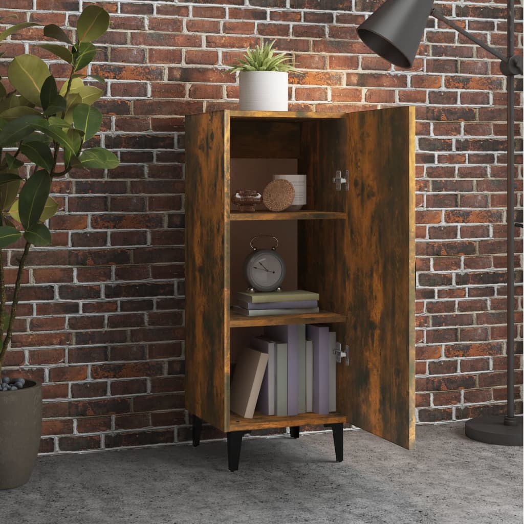 Sideboard Smoked Oak 34.5x34x90 cm Engineered Wood