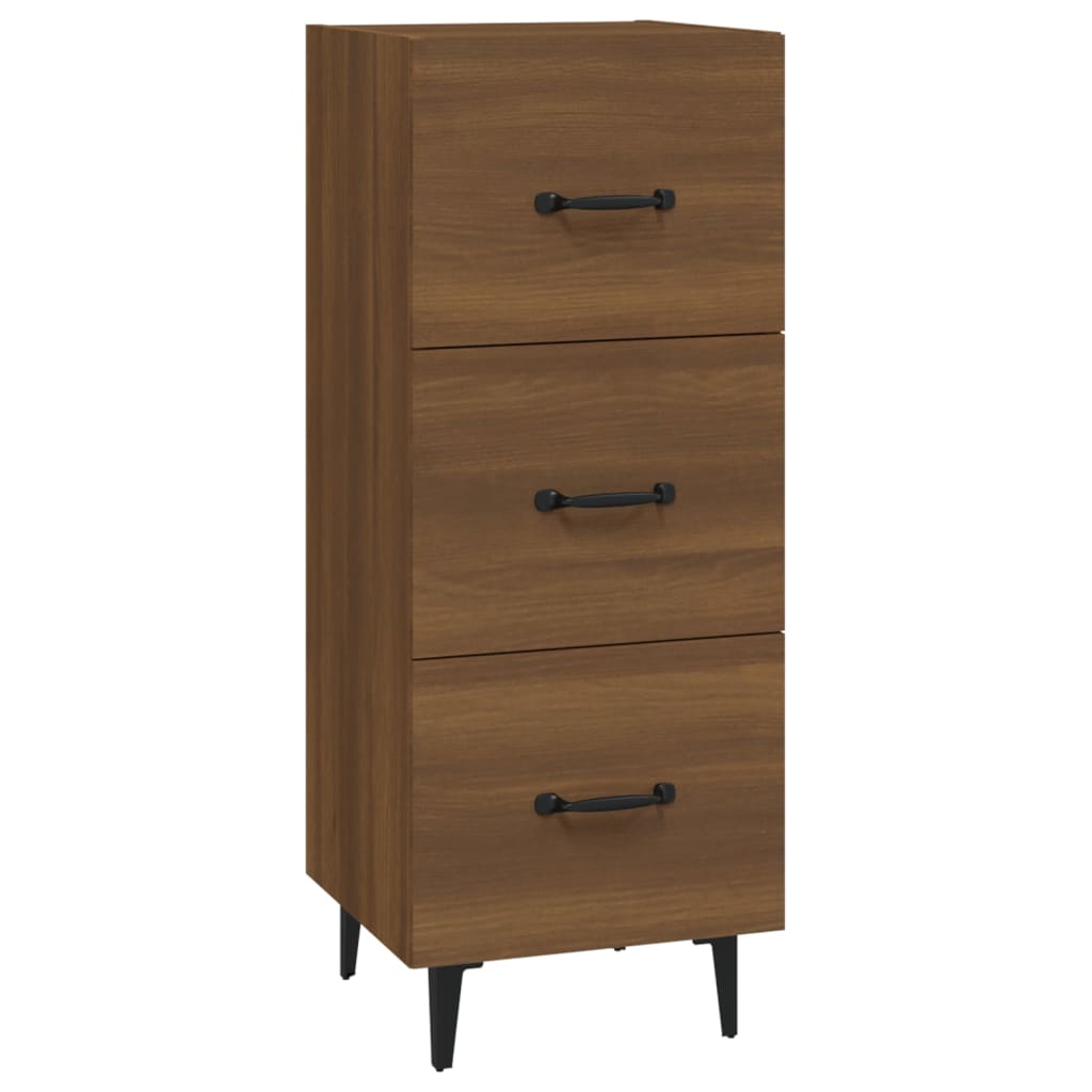 Sideboard Brown oak 34.5x34x90 cm Engineered Wood