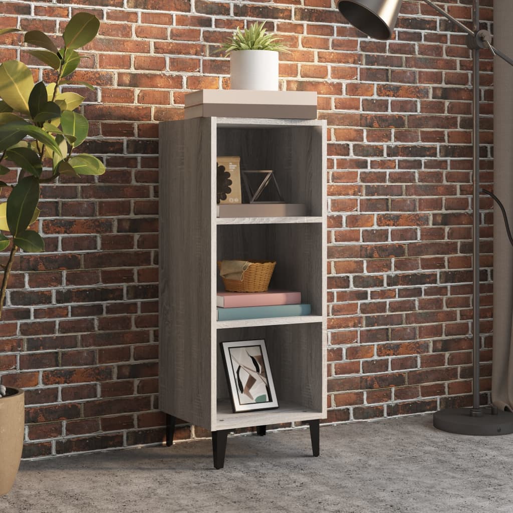 Sideboard Grey Sonoma 34.5x32.5x90 cm Engineered Wood