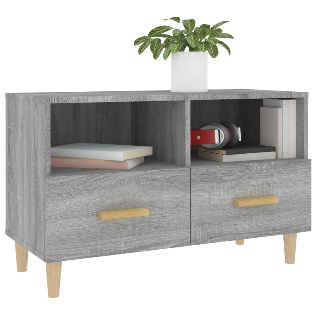 TV Cabinet Grey Sonoma 80x36x50 cm Engineered Wood