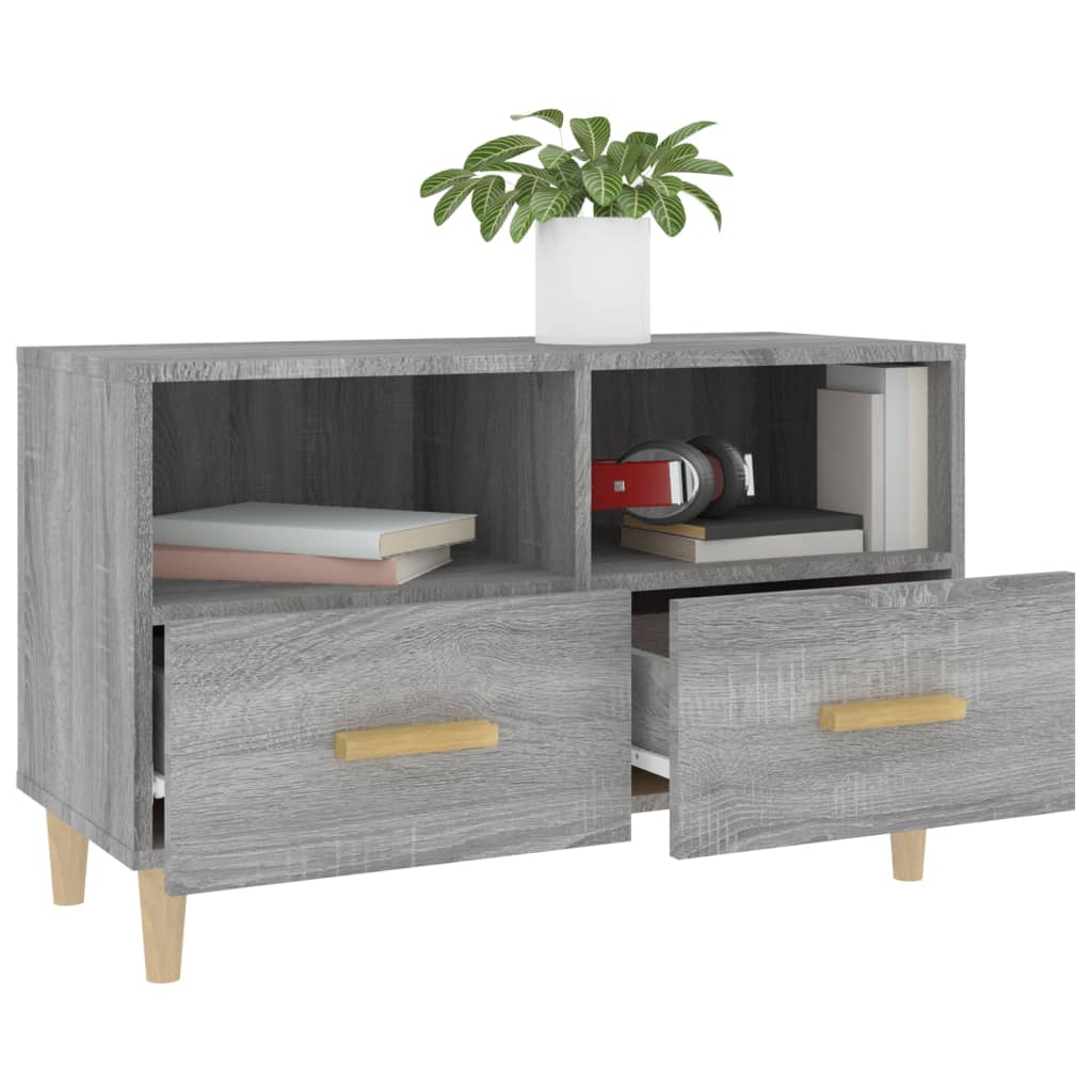 TV Cabinet Grey Sonoma 80x36x50 cm Engineered Wood