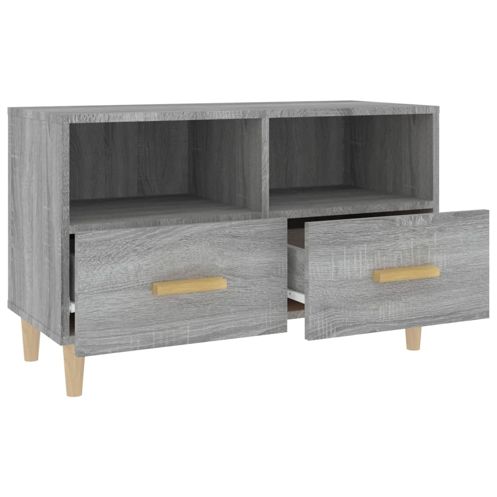 TV Cabinet Grey Sonoma 80x36x50 cm Engineered Wood