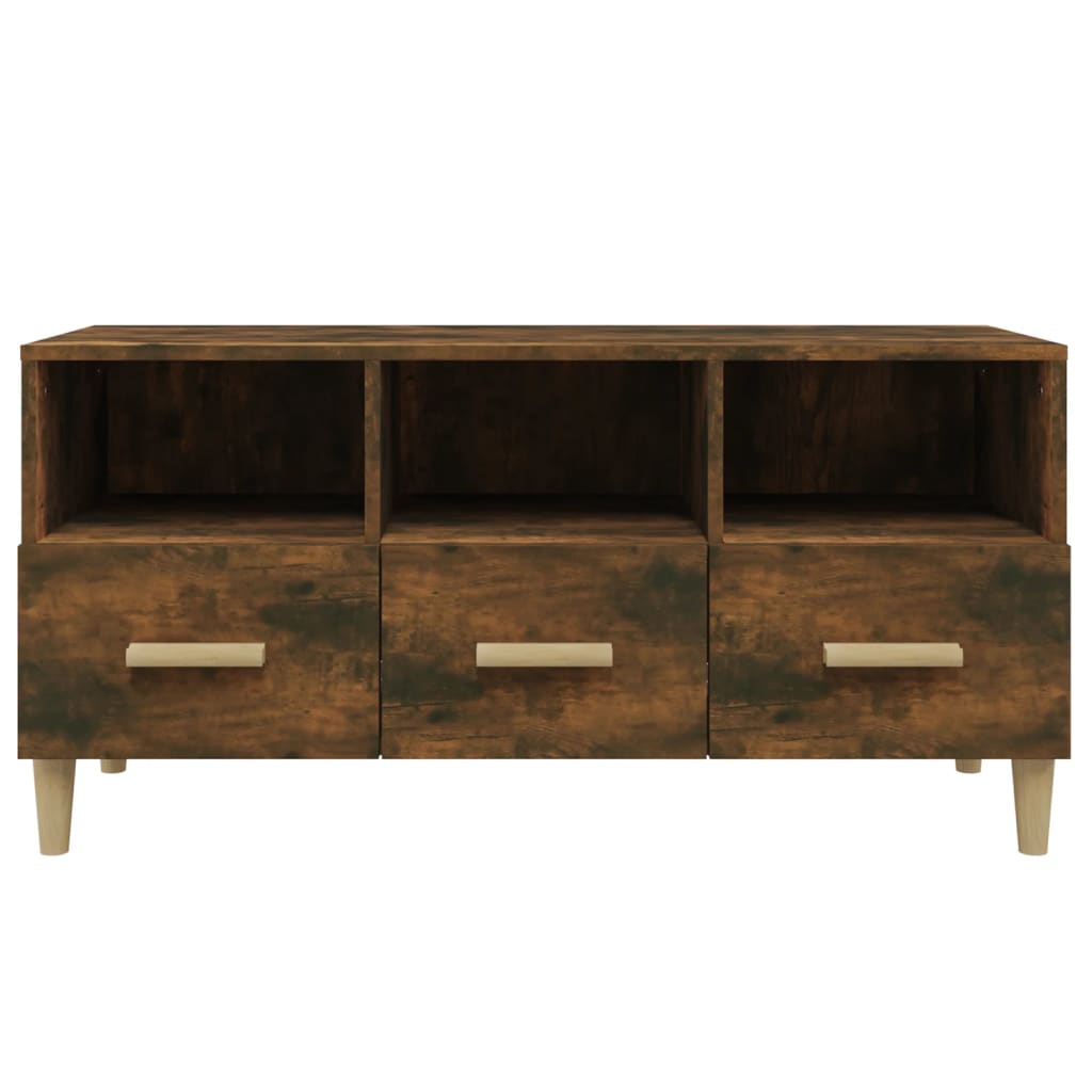 Modern Wooden TV Tele Stand Unit Cabinet With 3 Storage Drawers Wood