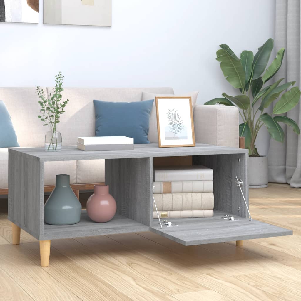 Coffee Table Grey Sonoma 89,5x50x40 cm Engineered Wood