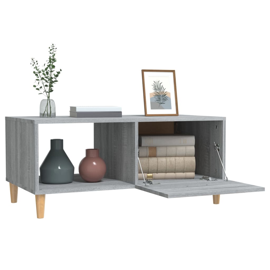 Coffee Table Grey Sonoma 89,5x50x40 cm Engineered Wood
