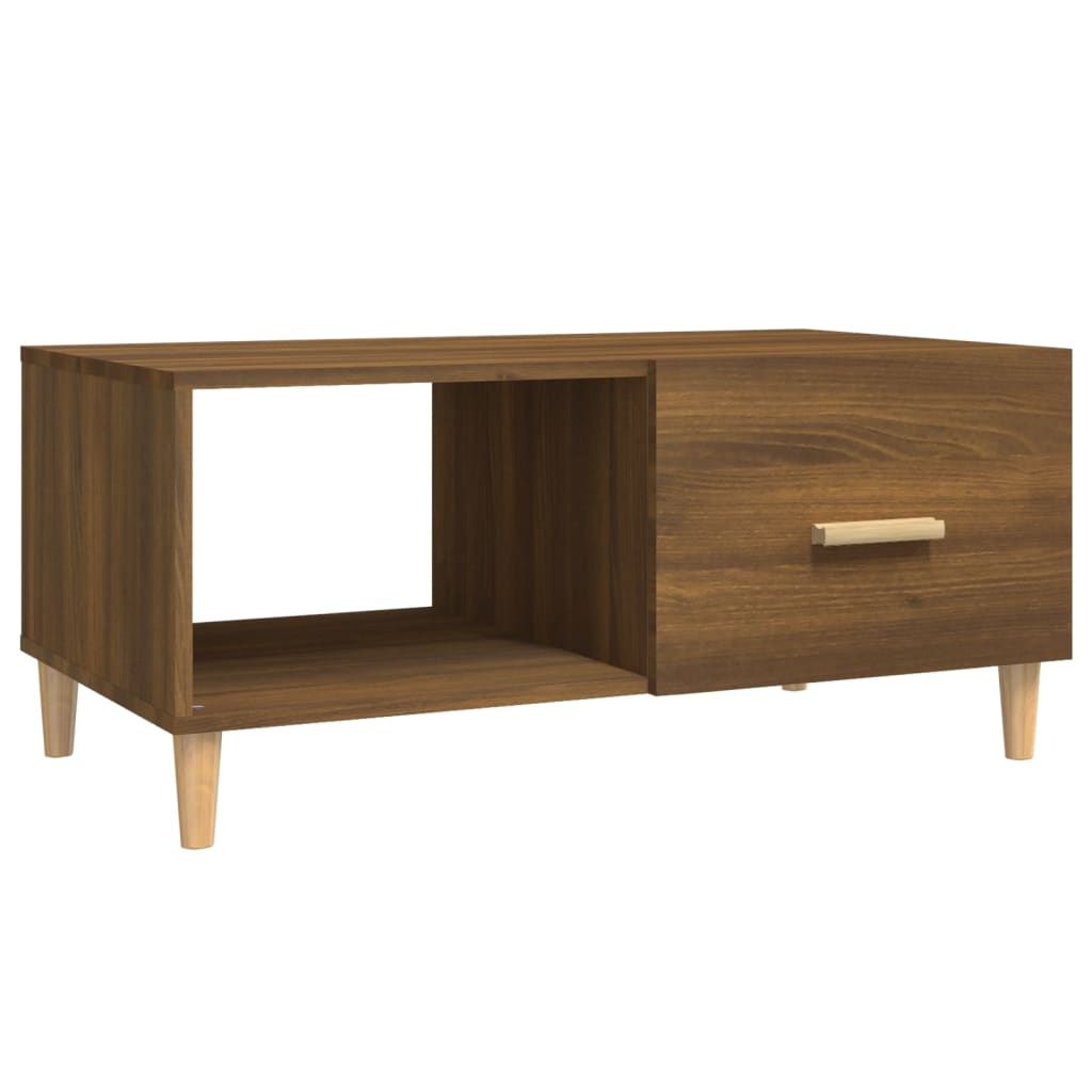Coffee Table Brown Oak 89,5x50x40 cm Engineered Wood