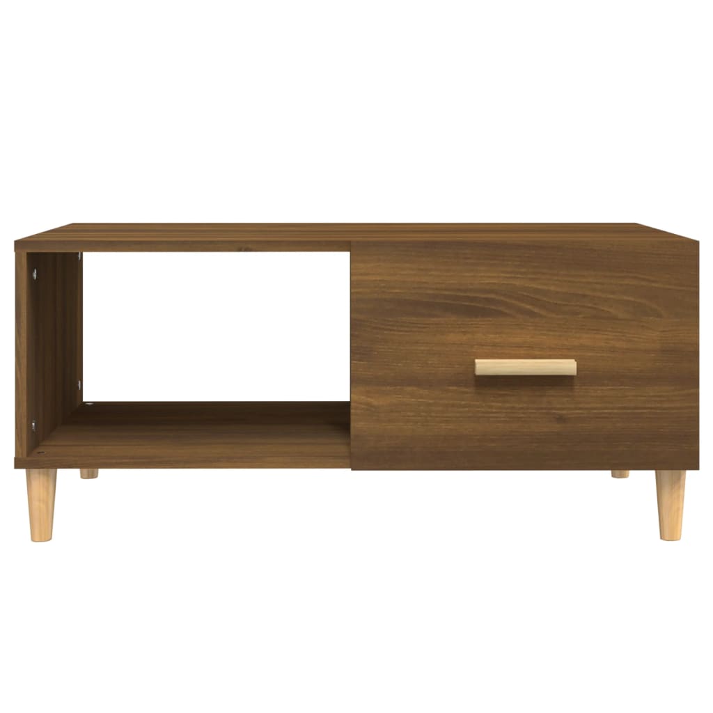 Coffee Table Brown Oak 89,5x50x40 cm Engineered Wood