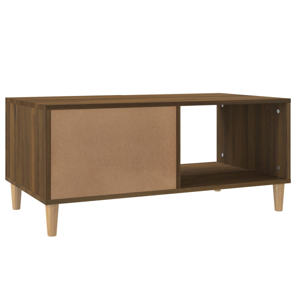 Coffee Table Brown Oak 89,5x50x40 cm Engineered Wood
