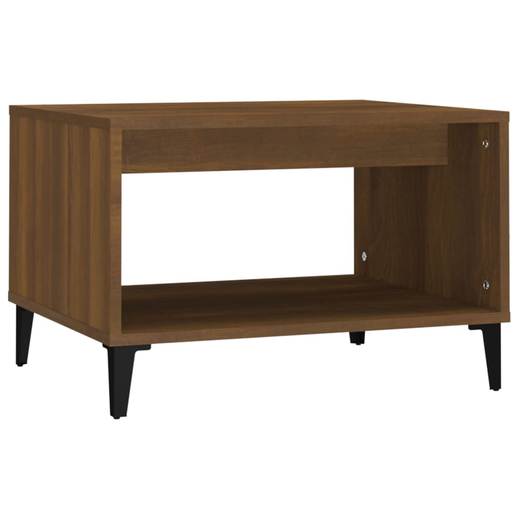 Coffee Table Brown Oak 60x50x40 cm Engineered Wood