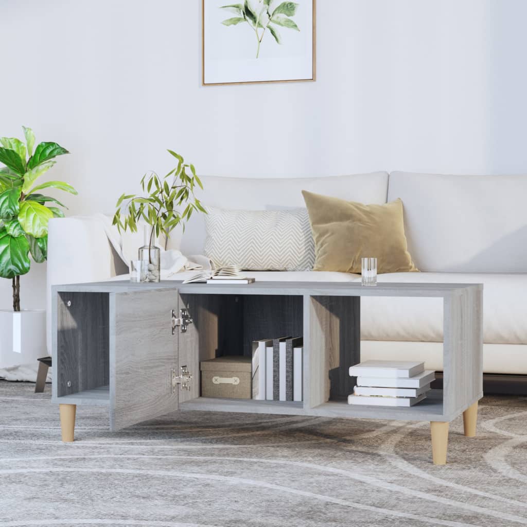 Coffee Table Grey Sonoma 102x50x40 cm Engineered Wood