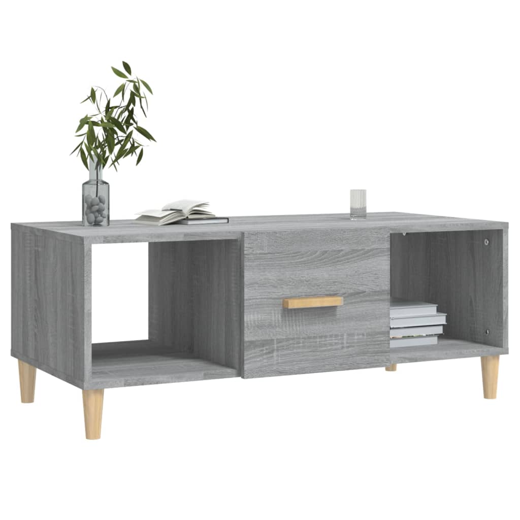 Coffee Table Grey Sonoma 102x50x40 cm Engineered Wood