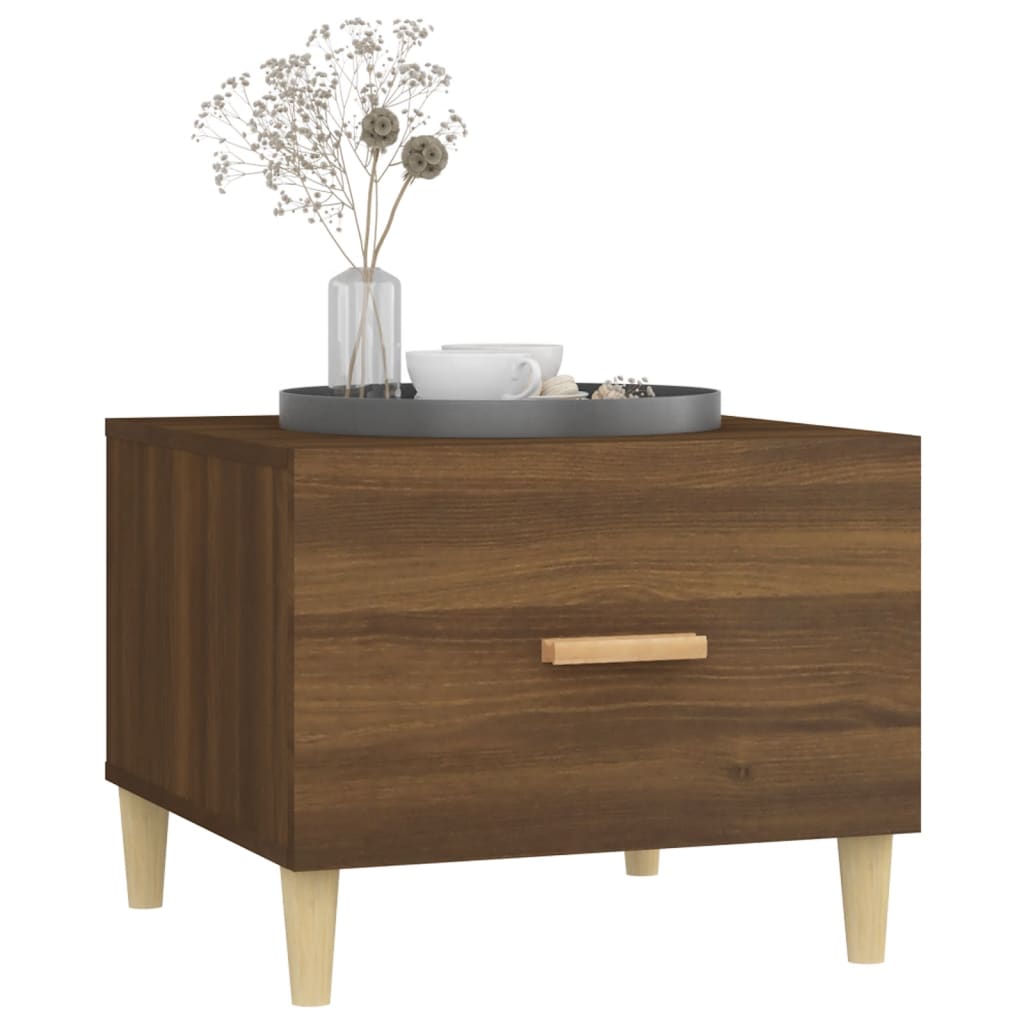 Coffee Table Brown Oak 50x50x40 cm Engineered Wood