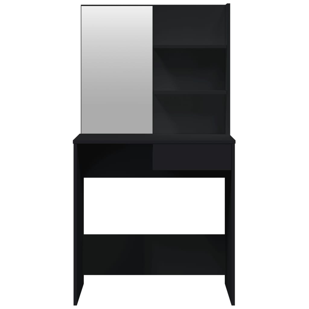 Modern Wooden Dressing Table Makeup Vanity Desk Set With Mirror & Stool