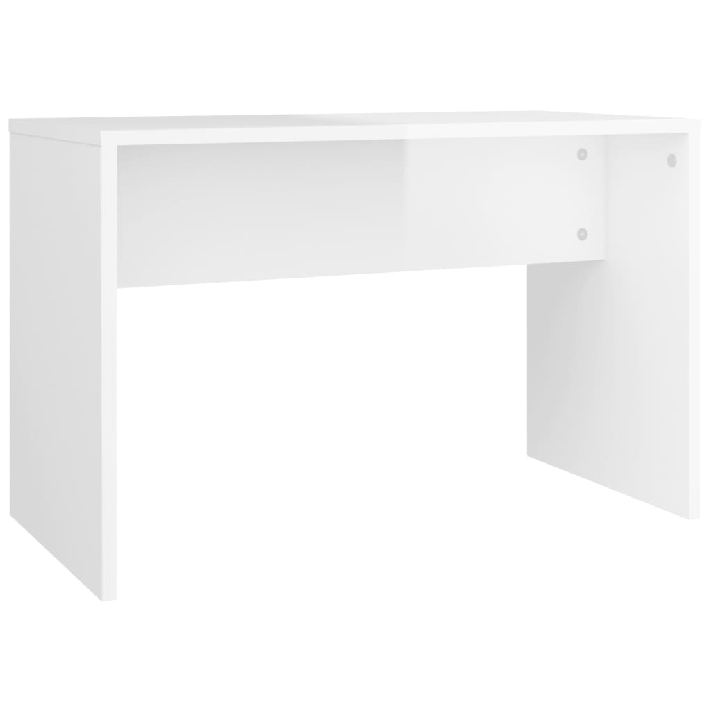 Dressing Table Set High Gloss White 74.5x40x141 cm