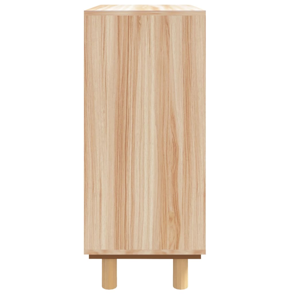 Sideboard Brown 60x30x70 cm Solid Wood Pine and Natural Rattan