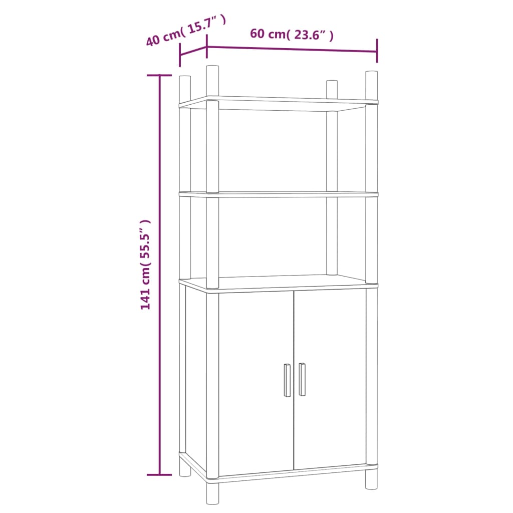 Highboard 60x40x141 cm Engineered Wood