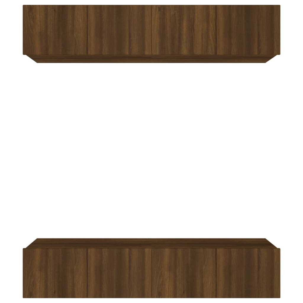TV Cabinets 4 pcs Brown Oak 80x30x30 cm Engineered Wood