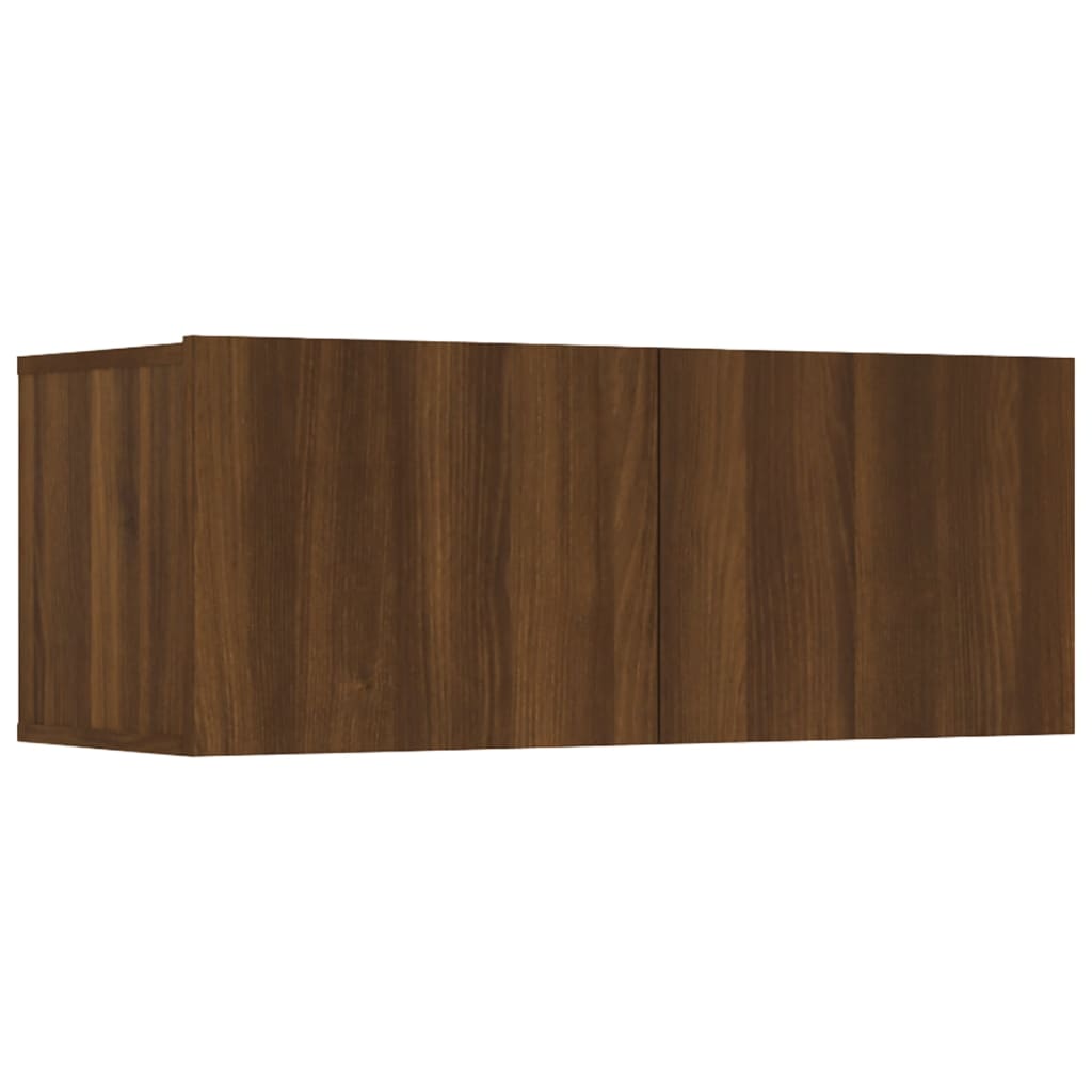TV Cabinets 4 pcs Brown Oak 80x30x30 cm Engineered Wood