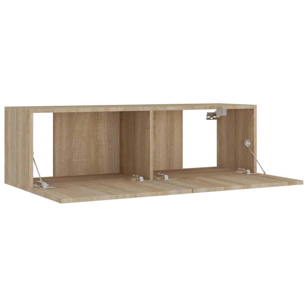 4 Piece TV Cabinet Set Sonoma Oak Engineered Wood