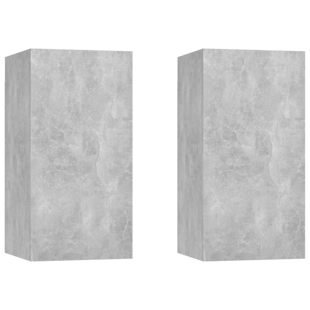 4 Piece TV Cabinet Set Concrete Grey Engineered Wood