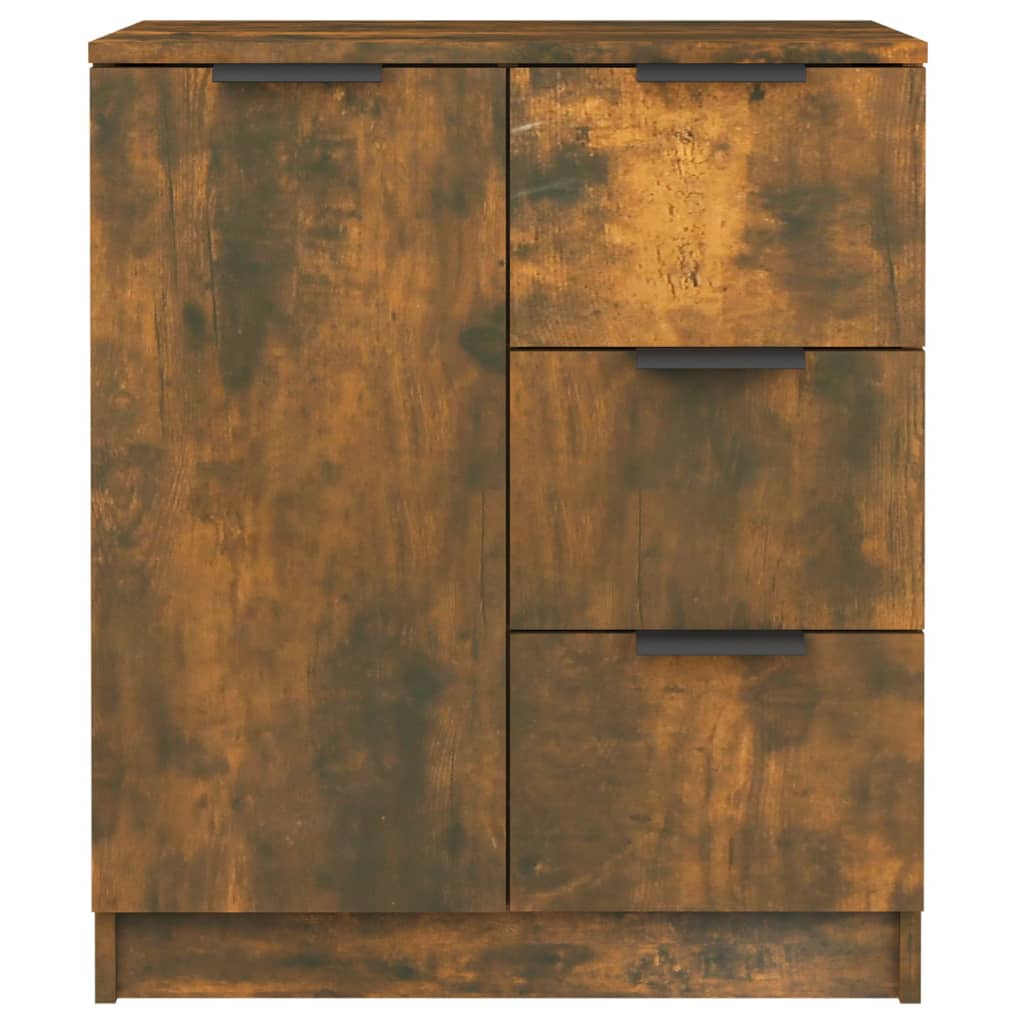 Sideboards 2 pcs Smoked Oak 60x30x70 cm Engineered Wood