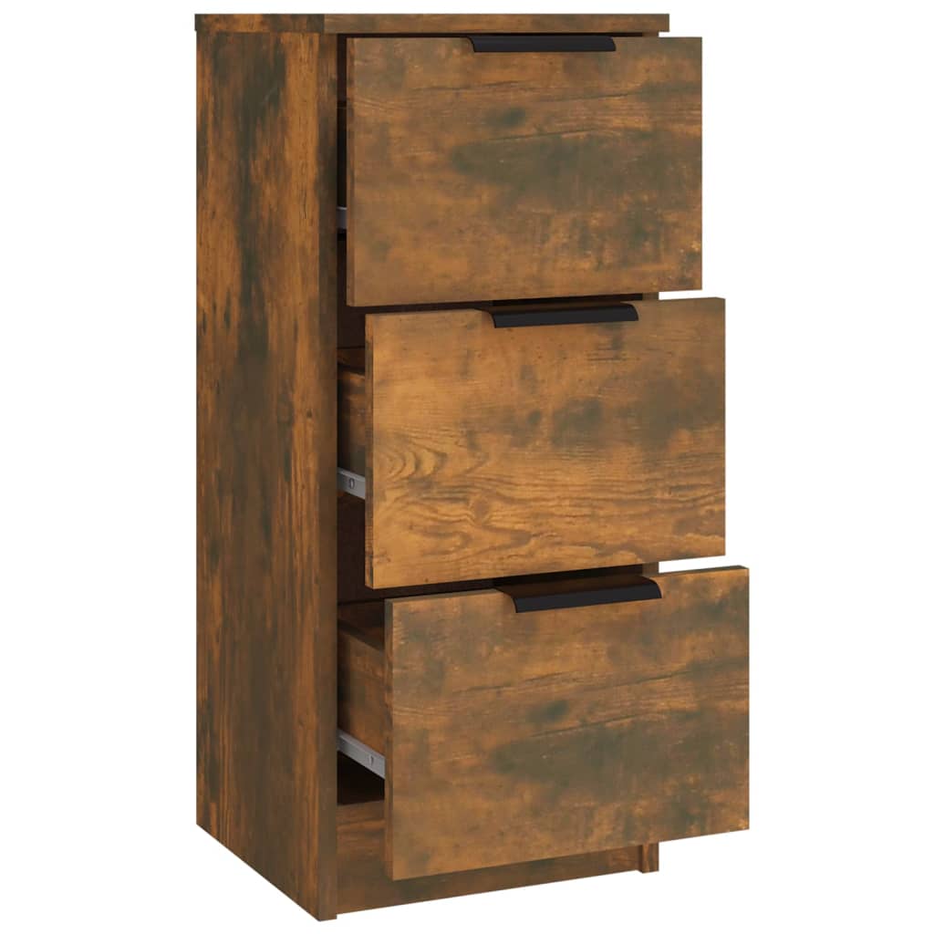 Sideboards 3 pcs Smoked Oak Engineered Wood