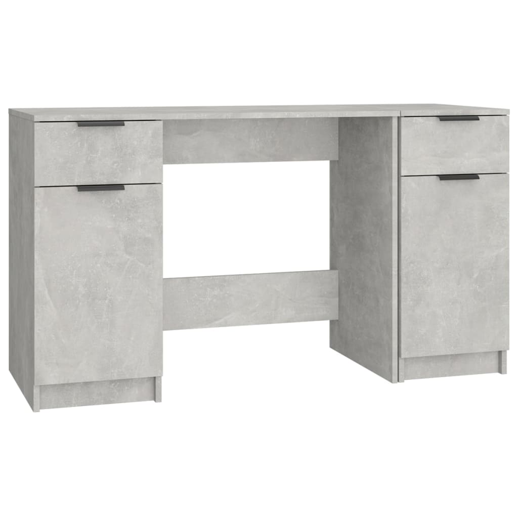 Modern Wooden Home Office Computer Desk Table With 2 Drawers Storage Cupboards