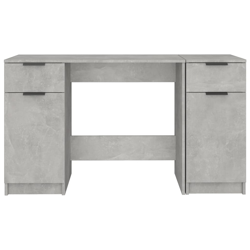 Modern Wooden Home Office Computer Desk Table With 2 Drawers Storage Cupboards