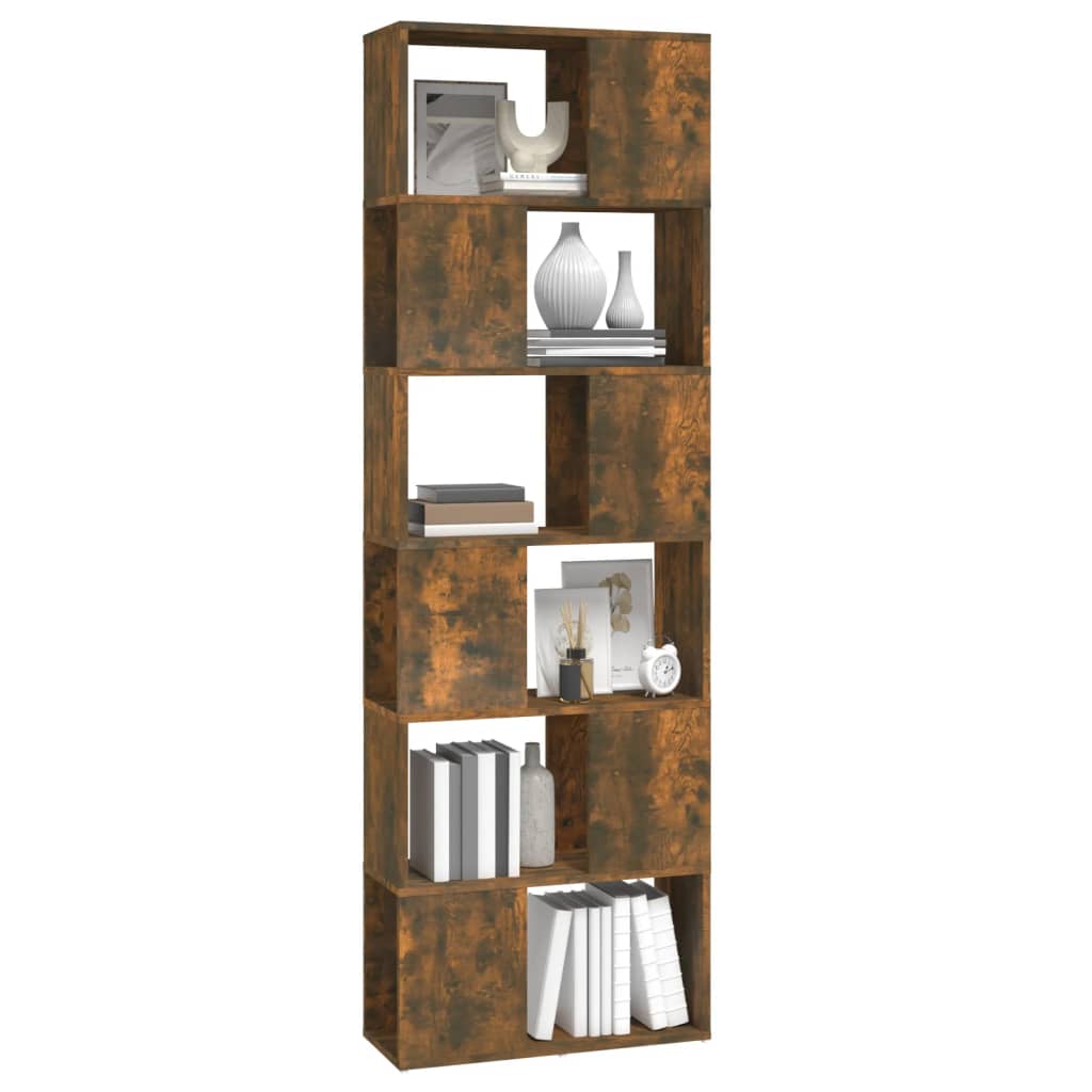 Modern Wooden Tall Open Bookcase Book Storage Cabinet Room Divider Wood