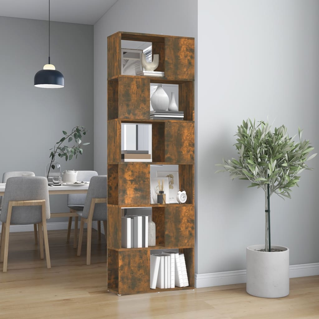Modern Wooden Tall Open Bookcase Book Storage Cabinet Room Divider Wood